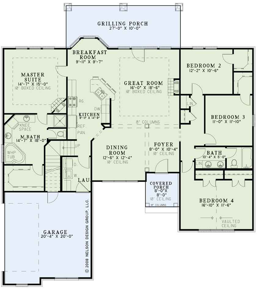 House Plan NDG 1219B Upper Floor