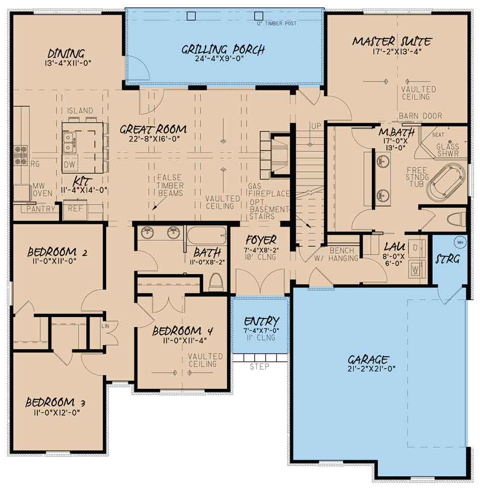 House Plan MEN 5074 Main Floor
