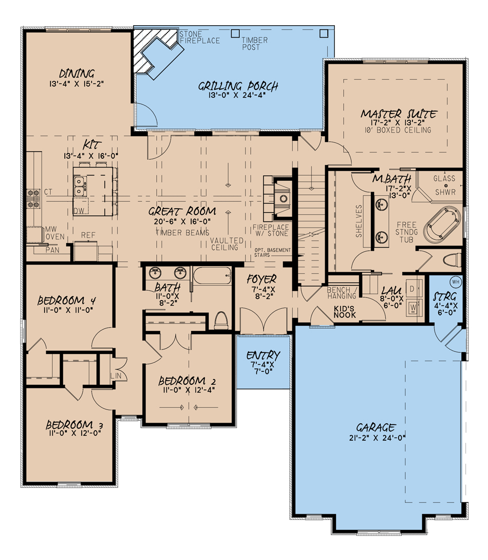 House Plan MEN 5075 Main Floor