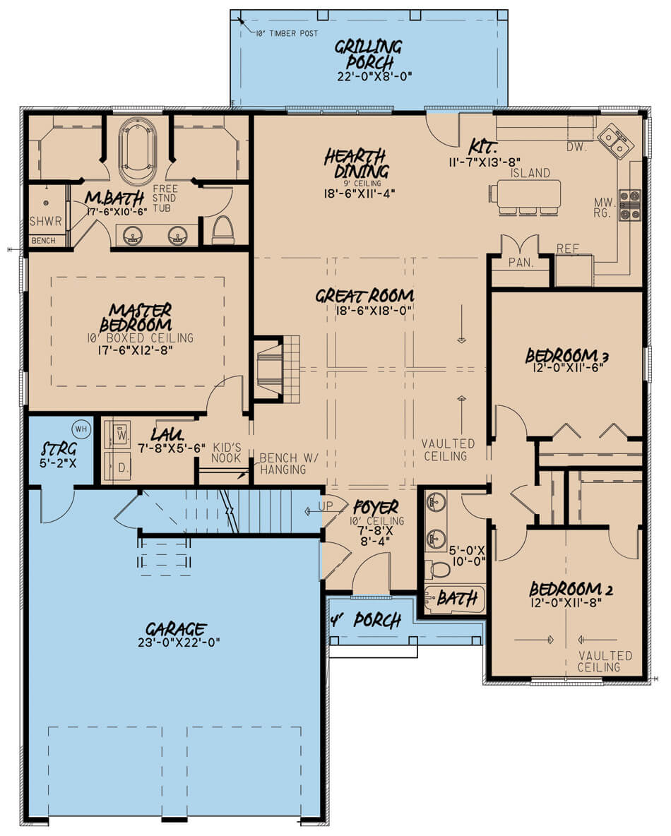 House Plan MEN 5148 Main Floor