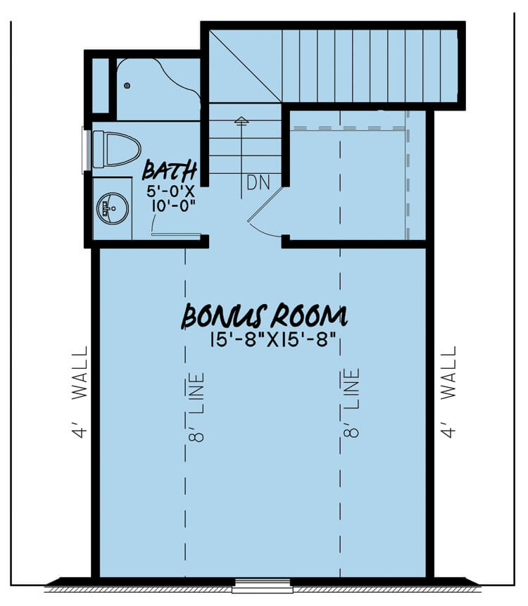 House Plan MEN 5148 Upper Floor/Bonus Room