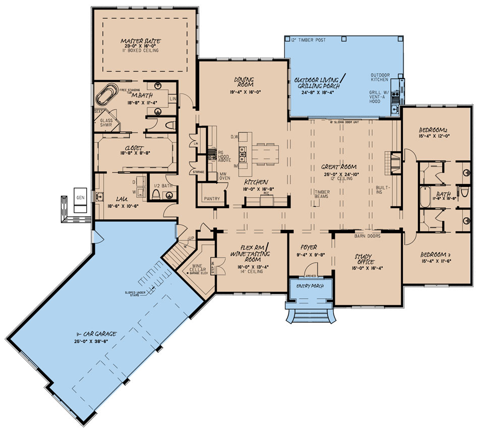 House Plan MEN 5180 Main Floor