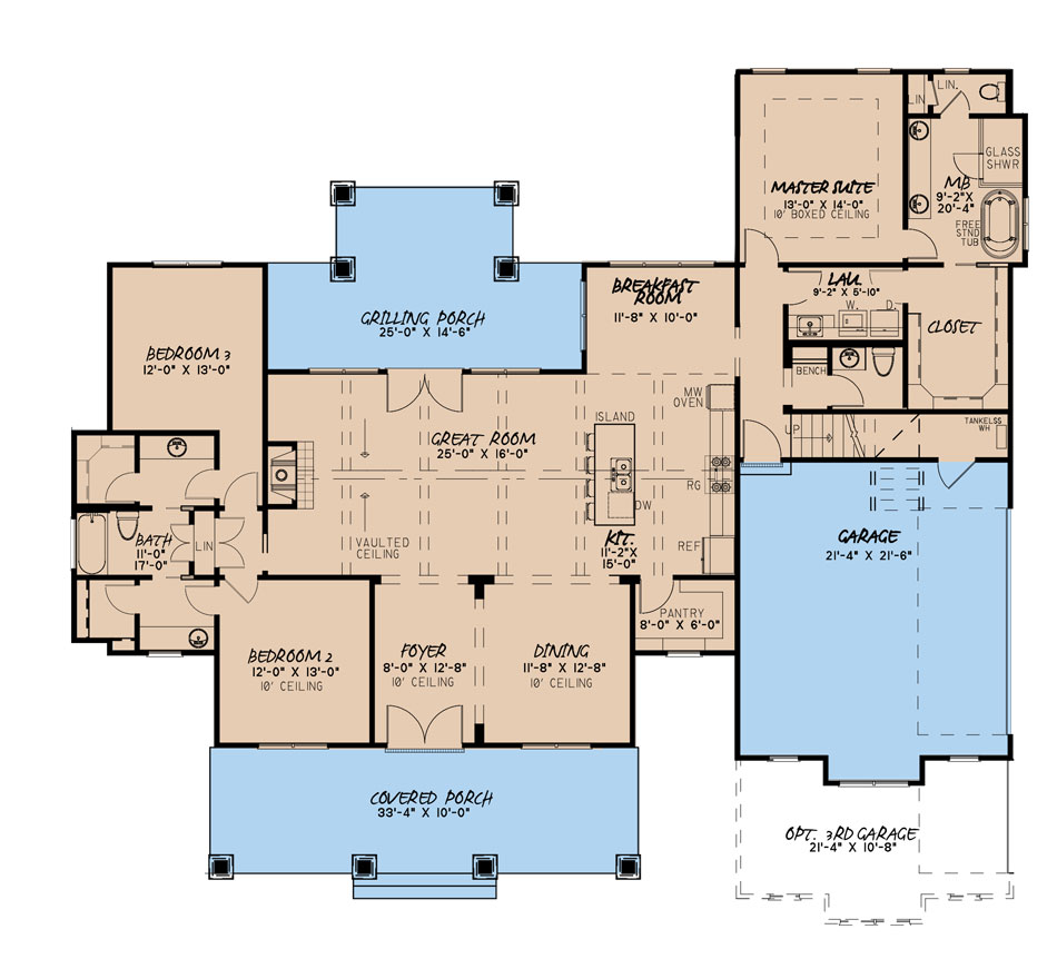 House Plan MEN 5232 Main Floor