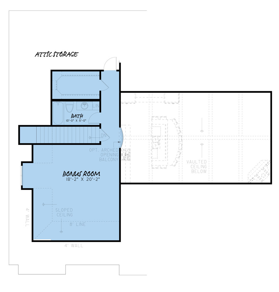 House Plan MEN 5057 Bonus Room