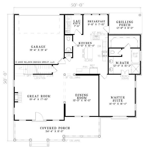 House Plan NDG 824 Main Floor