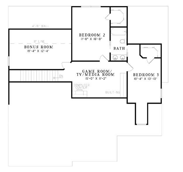 House Plan NDG 824 Upper Floor