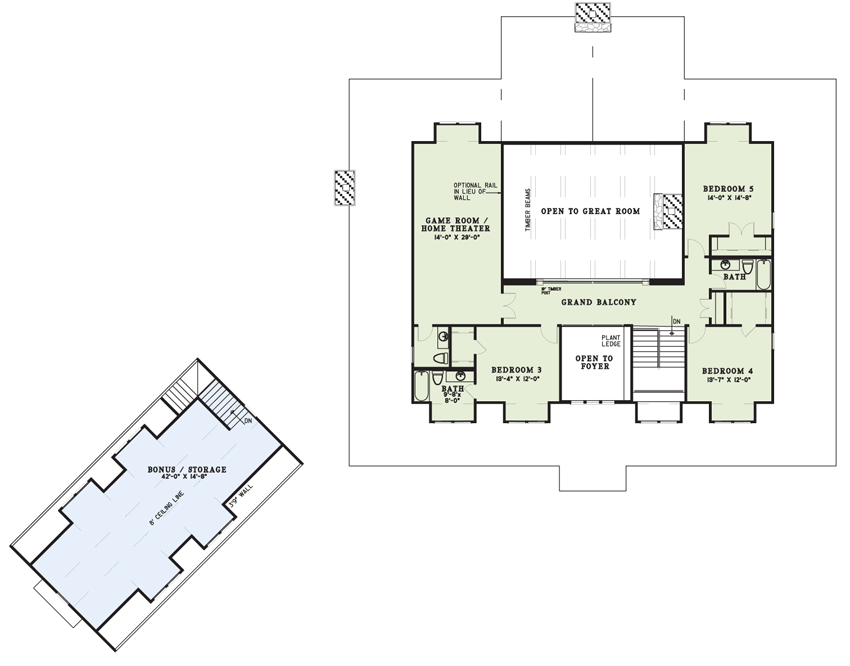 House Plan NDG 1276 Upper Floor