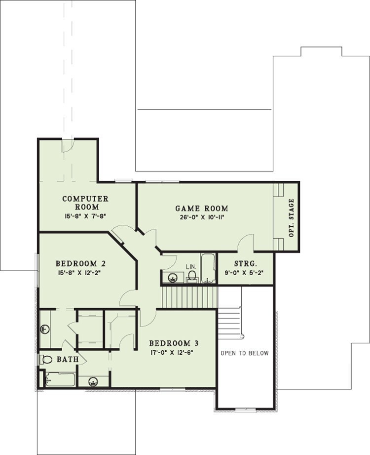 House Plan NDG 260 Upper Floor