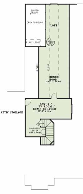House Plan NDG 1302 Upper Floor