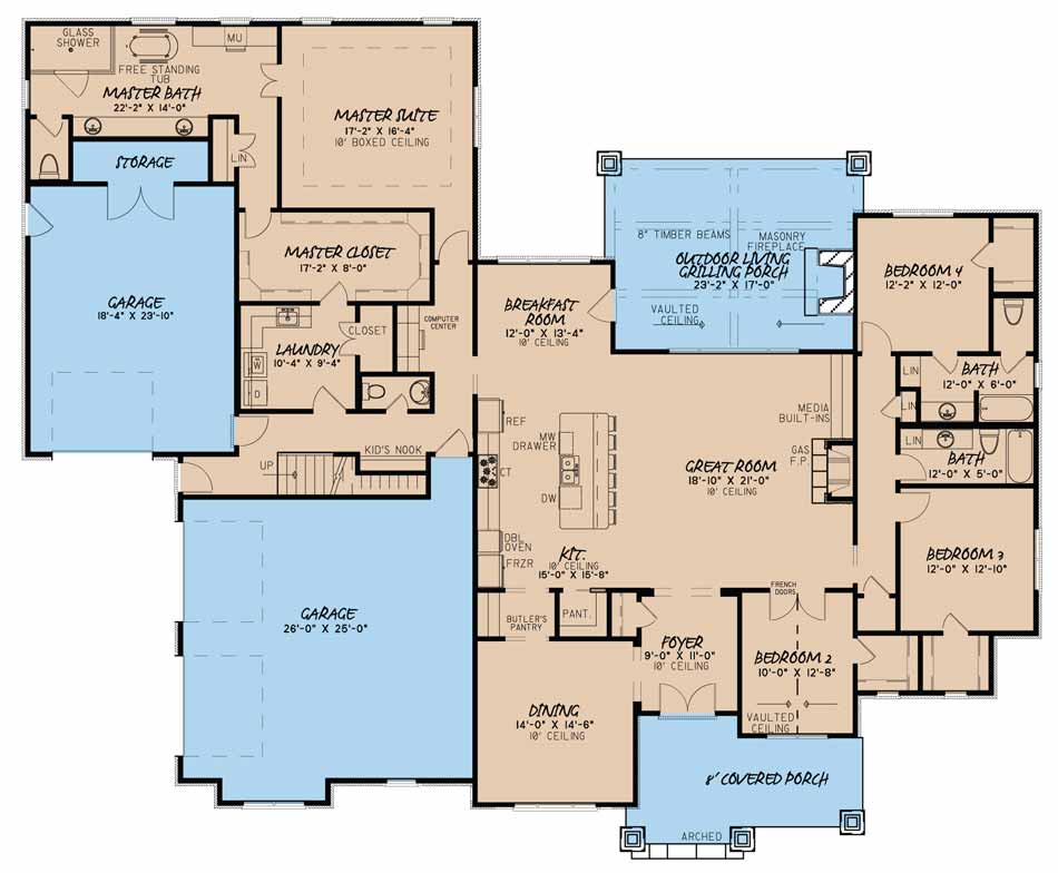 House Plan MEN 5029 Main Floor