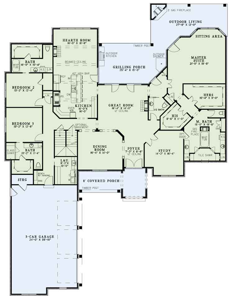 House Plan NDG 1372 Main Floor
