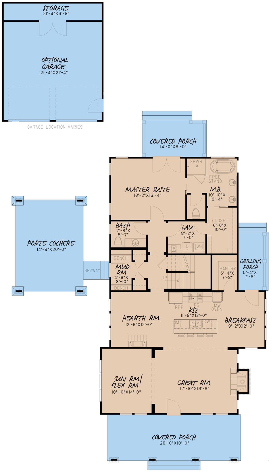 House Plan MEN 5241 Main Floor