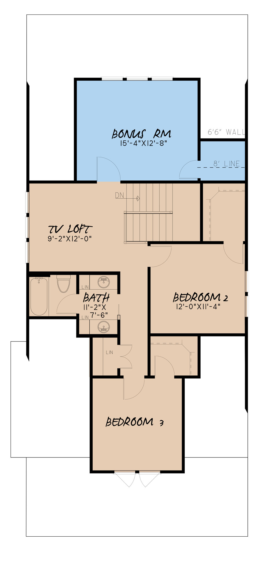 House Plan MEN 5241 Upper Floor