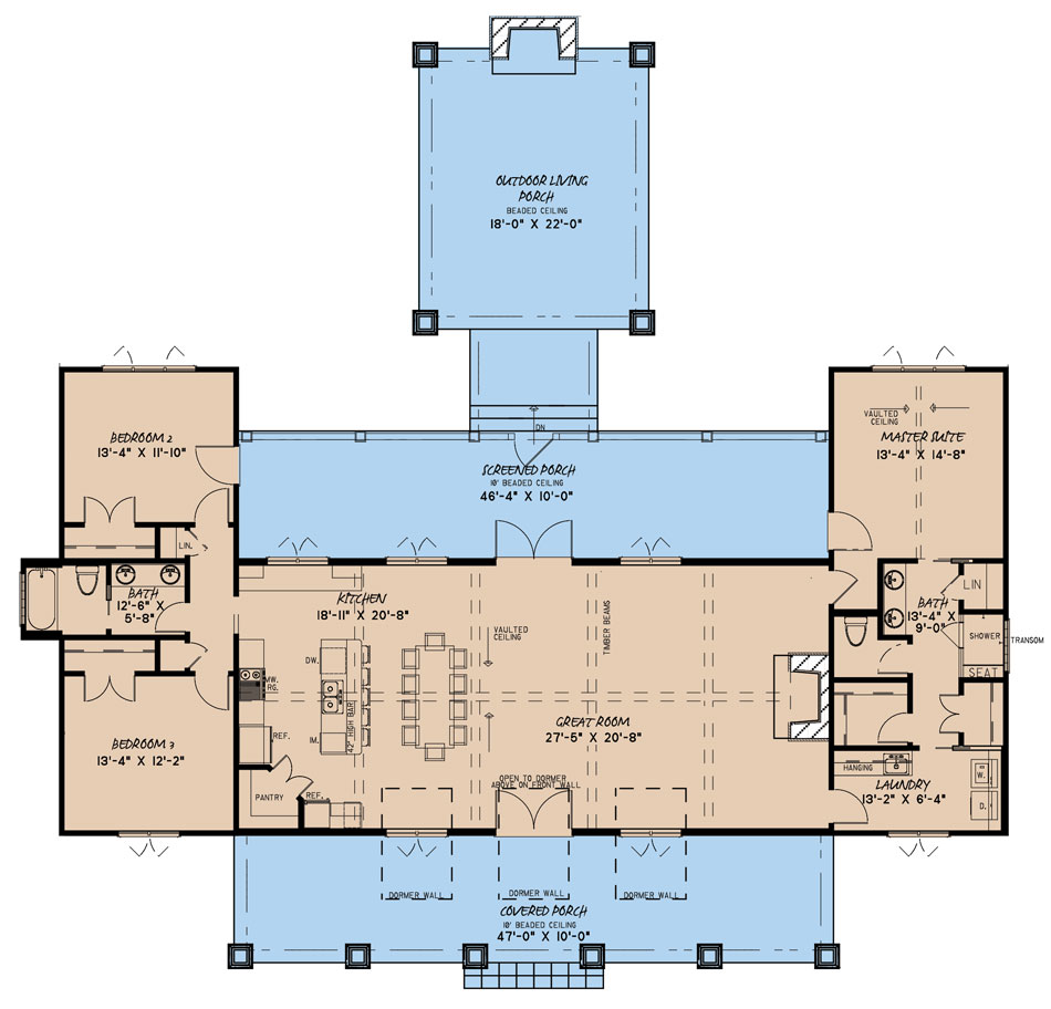 House Plan MEN 5208 Main Floor