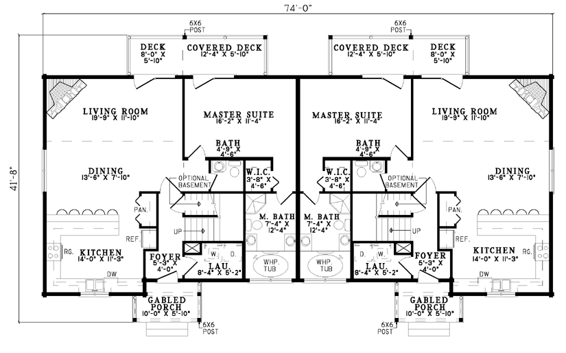House Plan NDG B1062 Main Floor