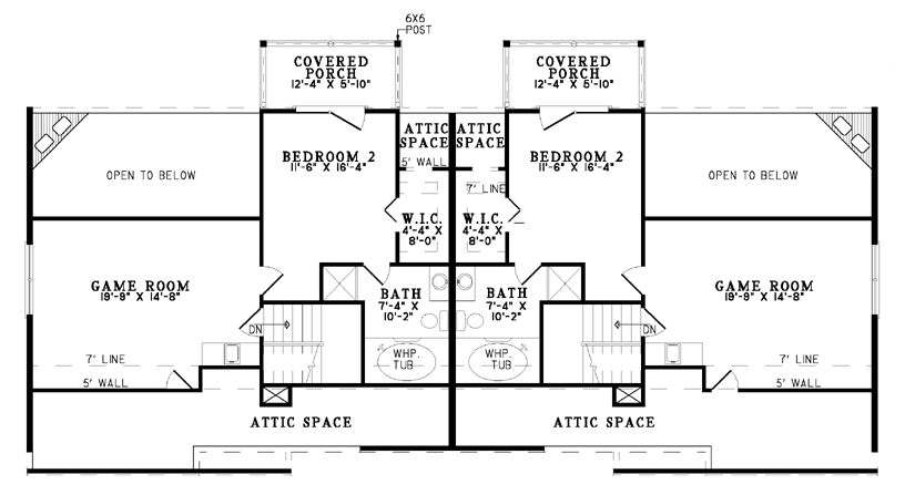 House Plan NDG B1062 Upper Floor
