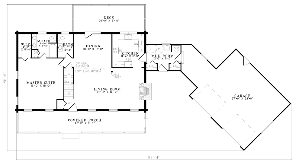 House Plan NDG B1058 Main Floor