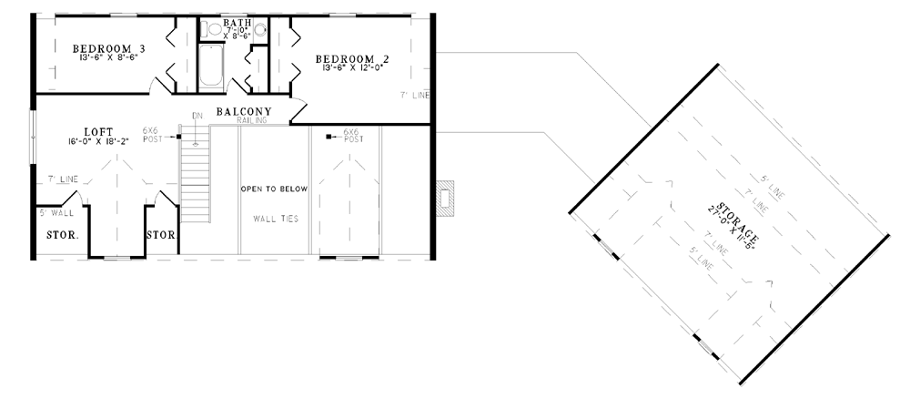 House Plan NDG B1058 Upper Floor