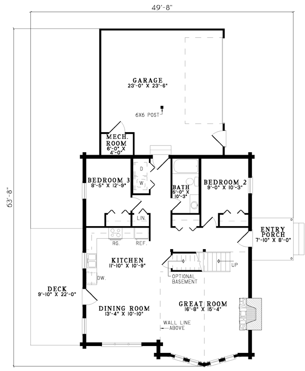 House Plan NDG B1057 Main Floor