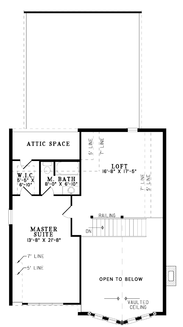 House Plan NDG B1057 Upper Floor