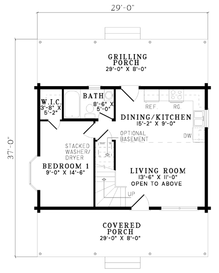 House Plan NDG B1055 Main Floor
