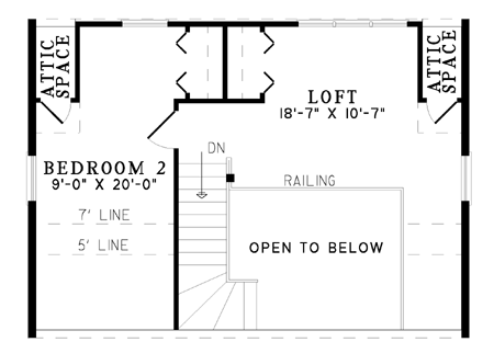 House Plan NDG B1055 Upper Floor