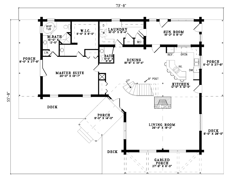 House Plan NDG B1052 Main Floor