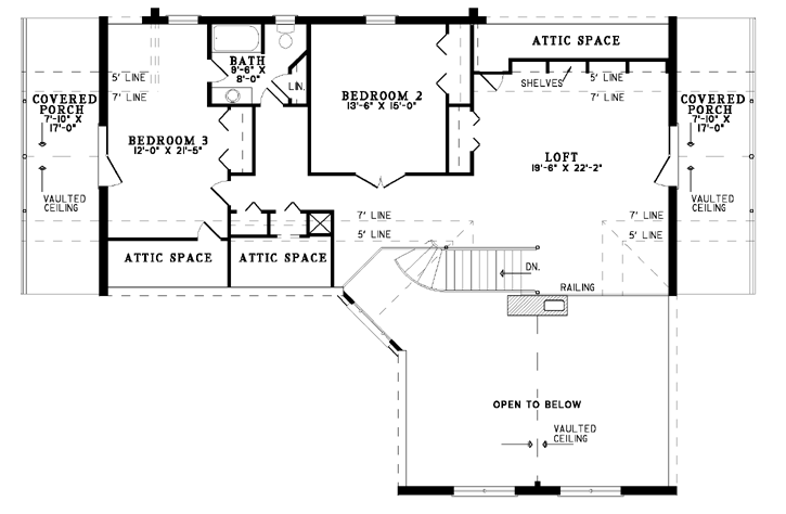House Plan NDG B1052 Upper Floor