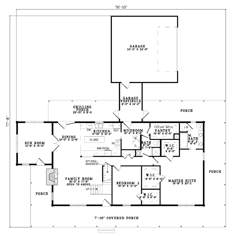 House Plan NDG B1050 Main Floor