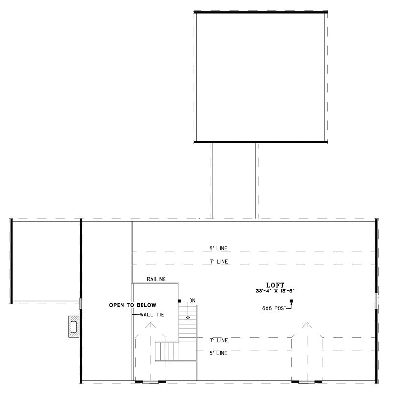 House Plan B1050 Upper Floor