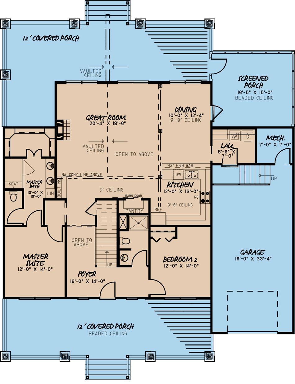 House Plan MEN 5200 Main Floor