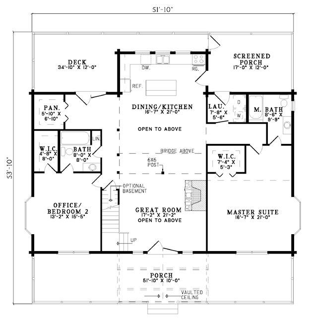 House Plan NDG B1048 Main Floor
