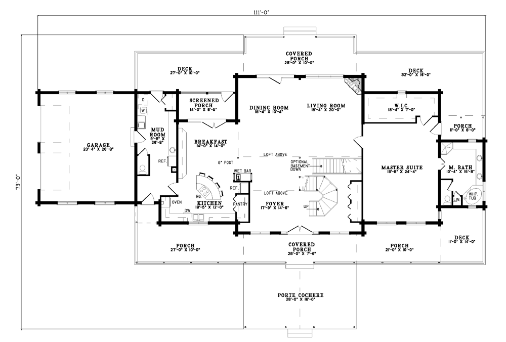 House Plan NDG B1047 Main Floor