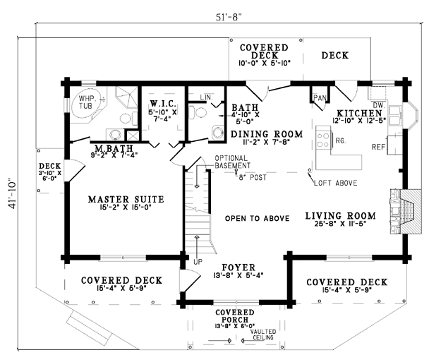 House Plan NDG B1046 Main Floor