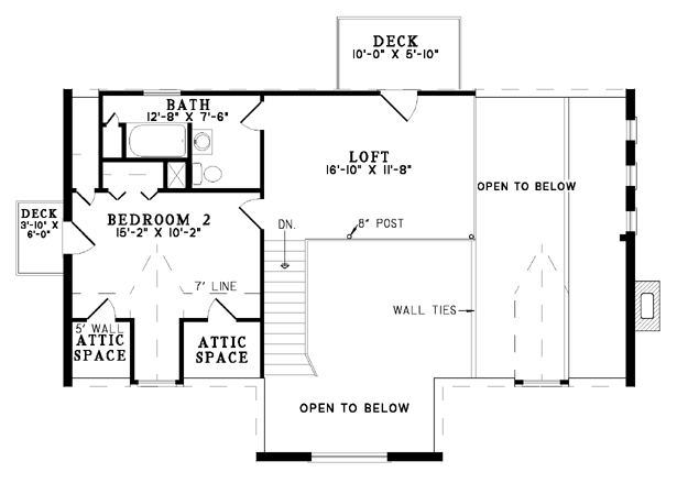 House Plan NDG B1046 Upper Floor