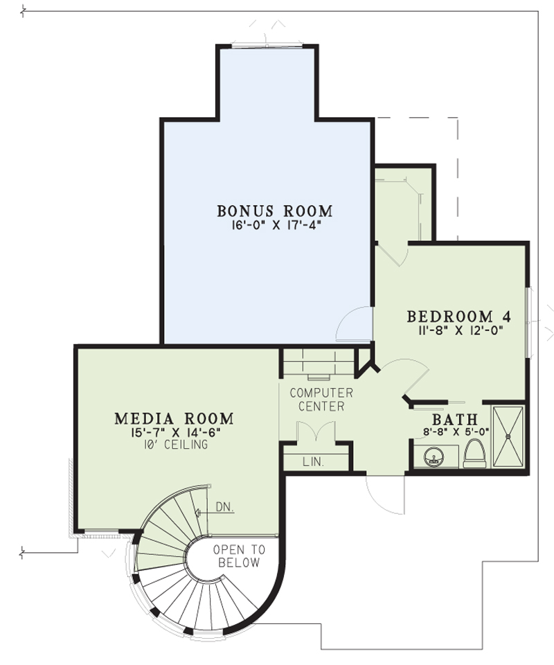 House Plan NDG 1478 Upper Floor