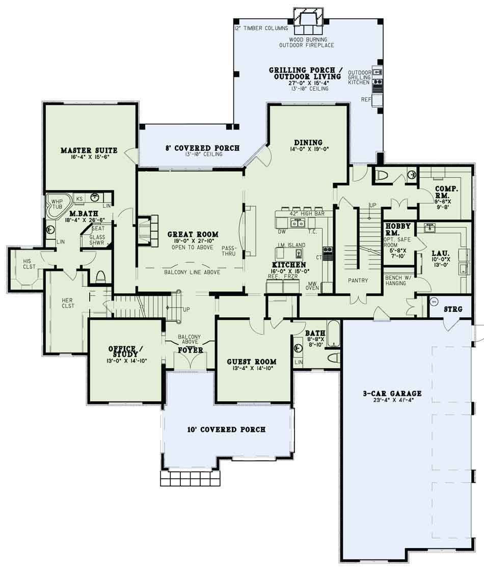 House Plan NDG 1461 Main Floor
