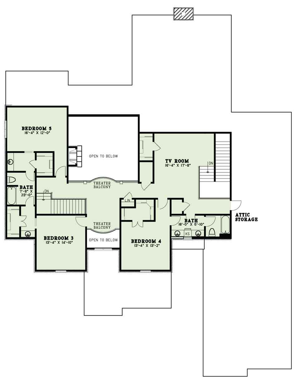 House Plan NDG 1461 Upper Floor