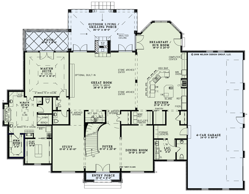 House Plan NDG 1290 Main Floor