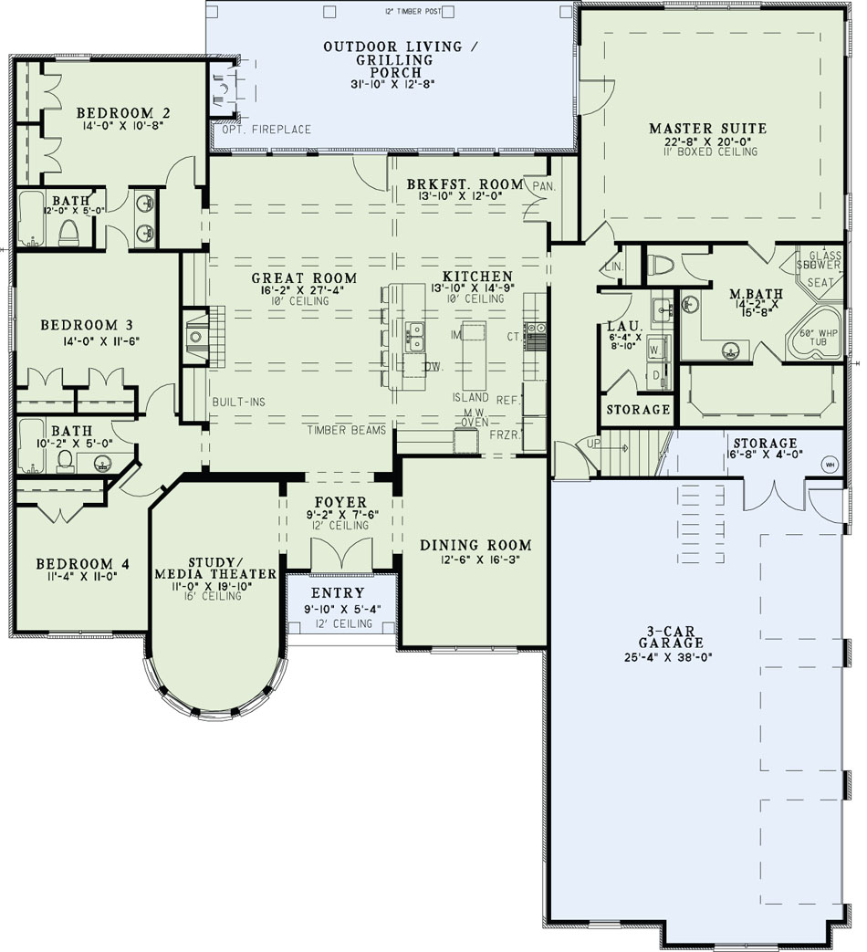 House Plan NDG 1421 Main Floor