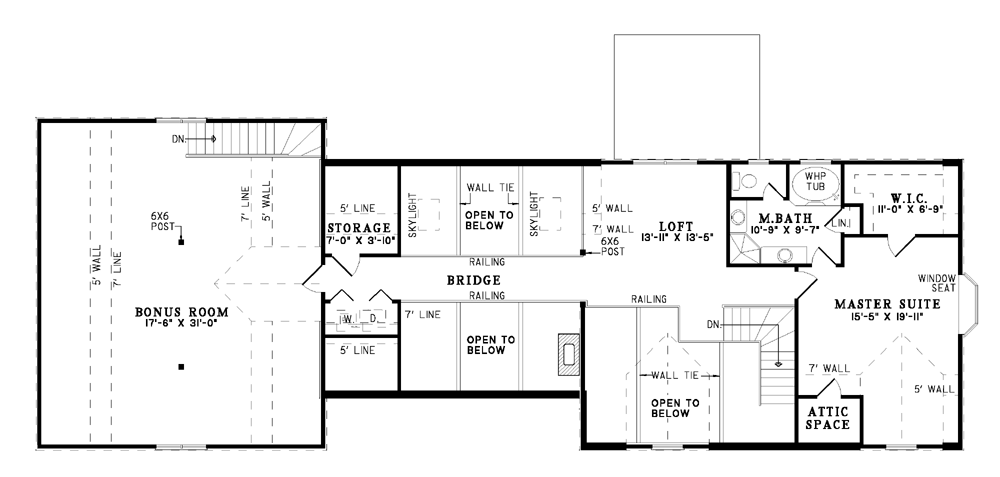 House Plan NDG B1034 Upper Floor
