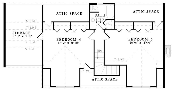 House Plan NDG B1006 Upper Floor