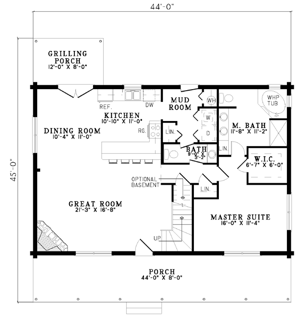 House Plan NDG B1039 Main Floor