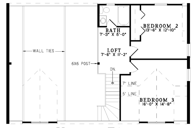 House Plan NDG B1039 Upper Floor