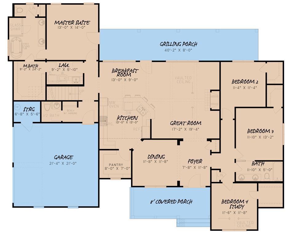 House Plan MEN 5194 Main Floor