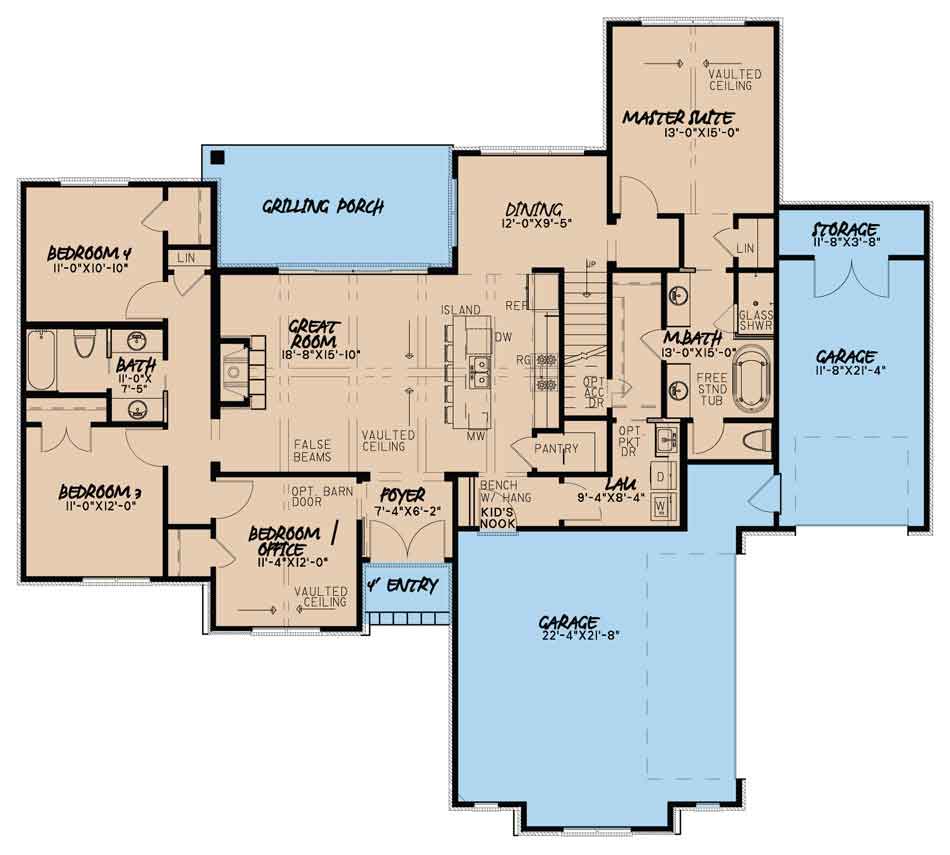 House Plan MEN 5078 Main Floor