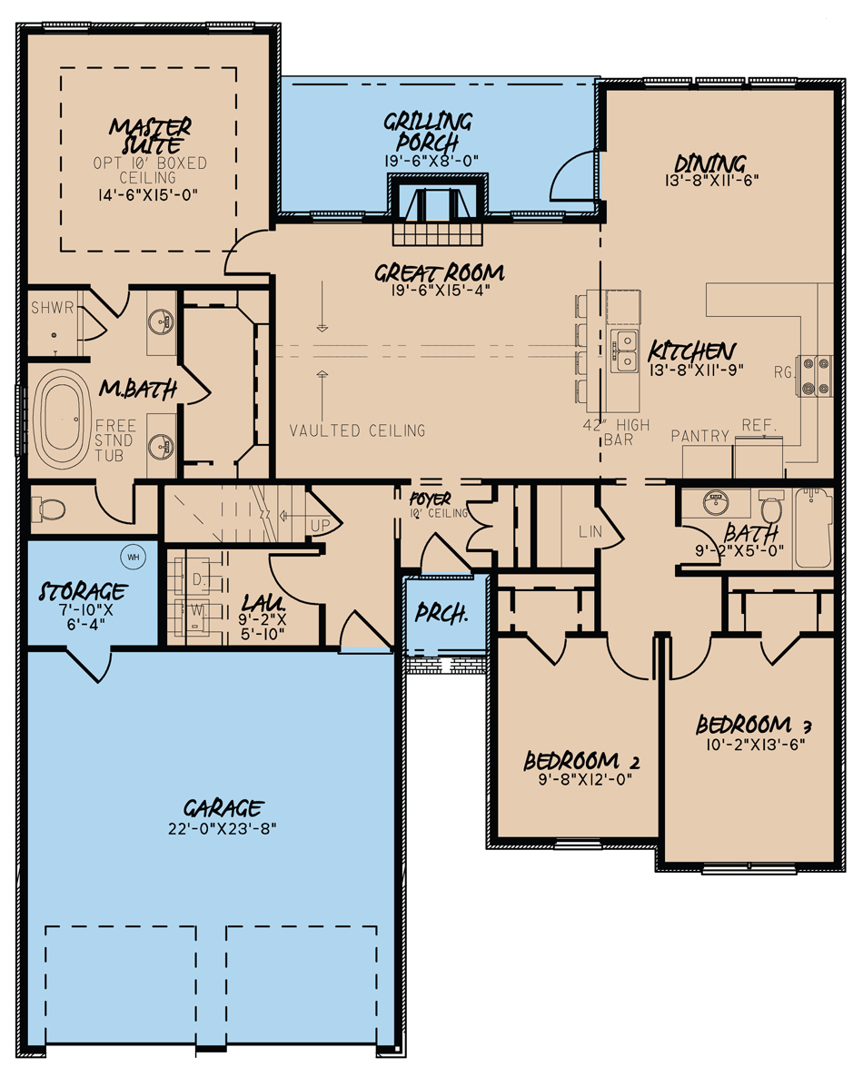 House Plan MEN 5149 Main Floor