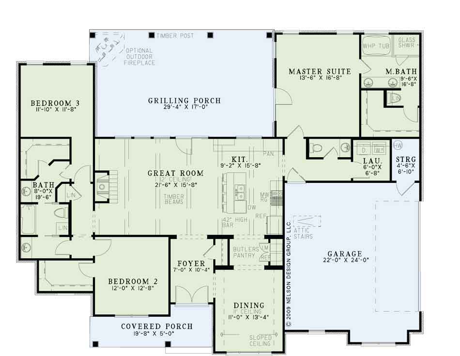 House Plan NDG 1299 Main Floor