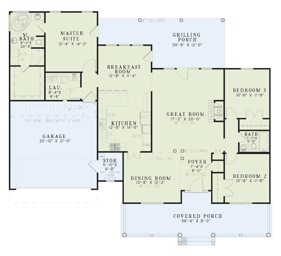 House Plan NDG 170 Main Floor