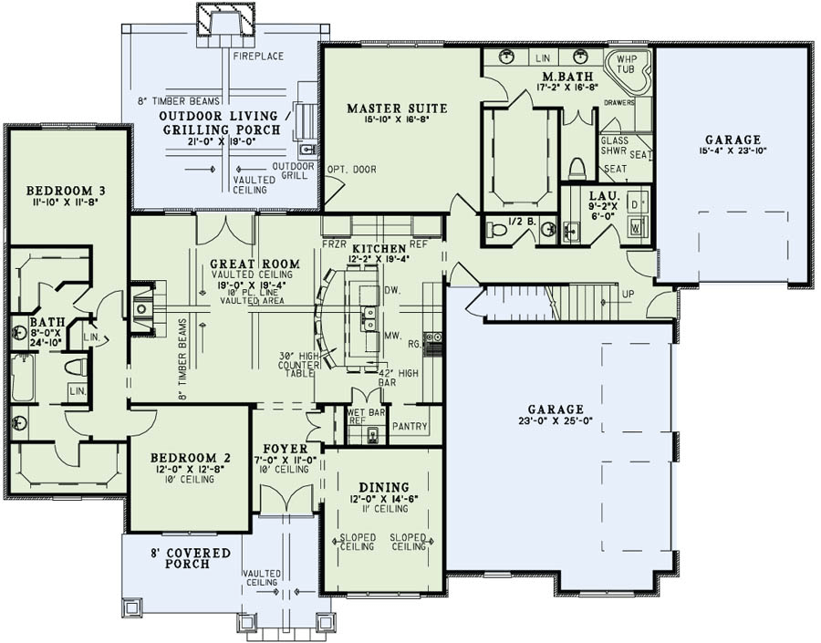 House Plan NDG 1422 Main Floor